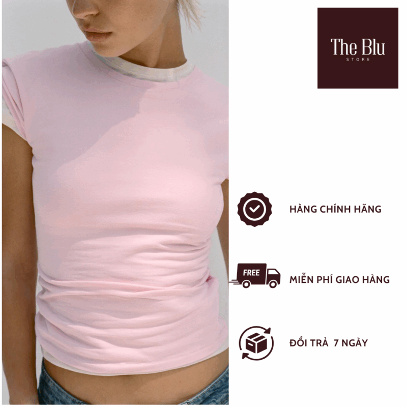 Áo Thun Babytee Croptop Ôm Body Tay Ngắn - The Blu Store