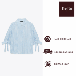Áo Sơ Mi Xanh Buộc Nơ - The Blu Store