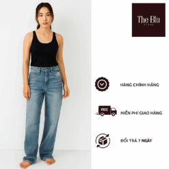 Quần Jeans Nữ Ống Suông Lưng Vừa – Thiết Kế Cơ Bản Dễ Phối Đồ