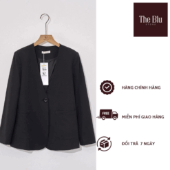 Áo blazer dáng rộng túi ốp