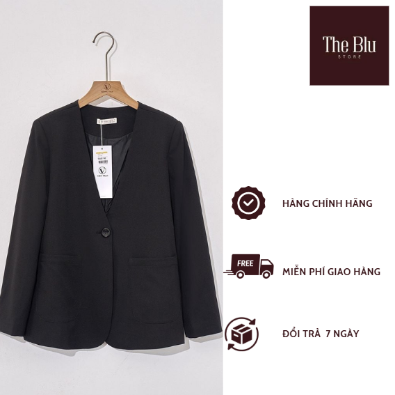 Áo blazer dáng rộng túi ốp