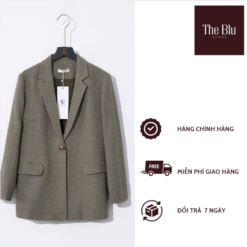 Áo vest cổ 2 ve xẻ lưng phối tay