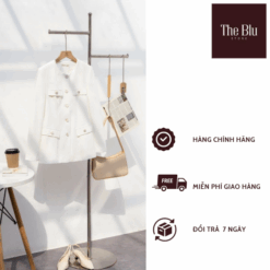 Áo vest bổ mảnh cổ tròn túi giả