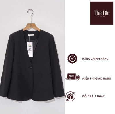 Áo khoác nữ dài qua mông – Giải pháp che khuyết điểm tinh tế cho phái đẹp 3 Áo blazer dáng rộng túi ốp